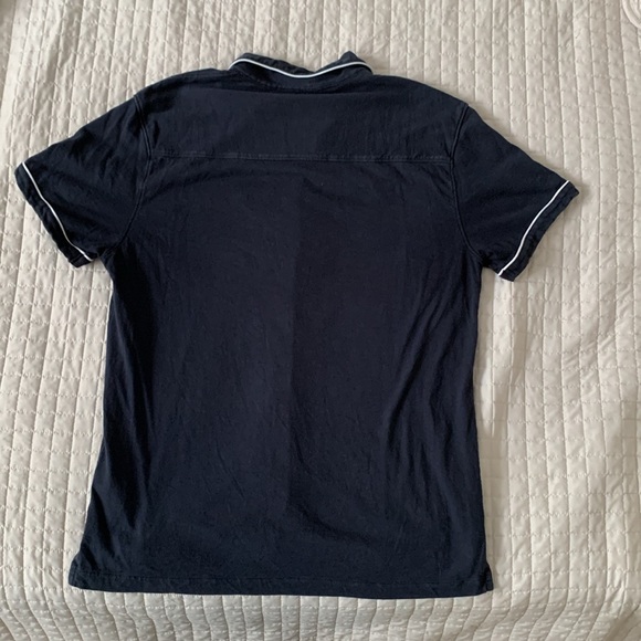 J. Crew Blue and White Short Sleeve Button Down Shirt, Medium - Picture 4 of 6